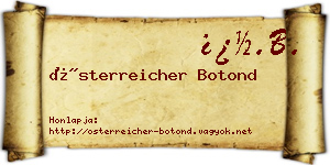 Österreicher Botond névjegykártya