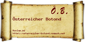 Österreicher Botond névjegykártya