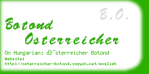 botond osterreicher business card